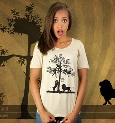 Damen T-Shirt Animationsjob für Wildkatzen