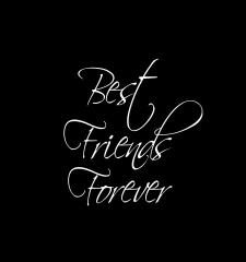 T-Shirt BFF Best Friends Forever Scripted