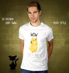Herren T-Shirt Doge Meme - Wow Such T-Shirt