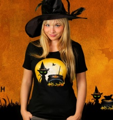 Damen T-Shirt Halloween Cooking - Lustiges Halloween Kostüm