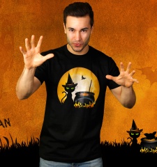 Herren T-Shirt Halloween Cooking - Lustiges Halloween Kostüm