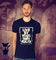 Herren T-Shirt Live By Your Own Rules
