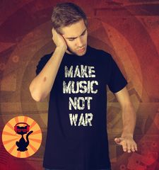 Herren T-Shirt Make Music Not War