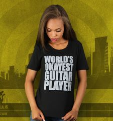 Damen T-Shirt World's Okayest Guitar Player