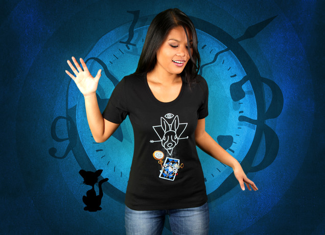 Damen T-Shirt Alice, It's White Rabbit Time