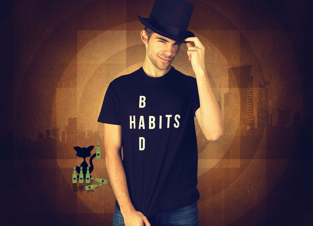 Herren T-Shirt Bad Habits