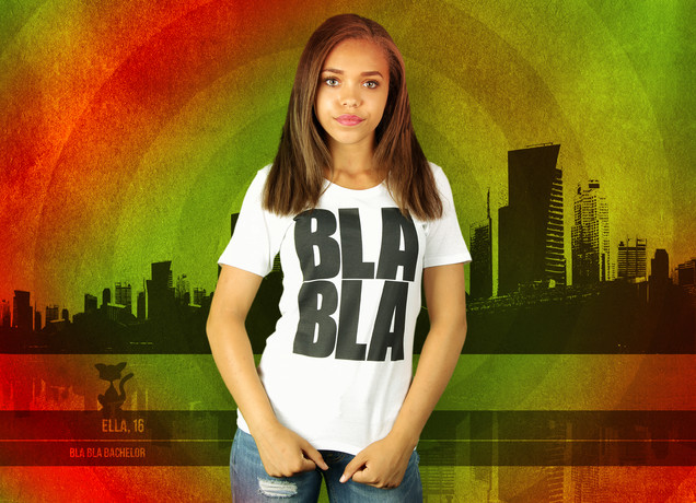 Damen T-Shirt Bla, Bla