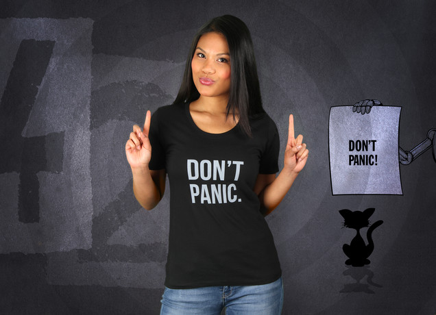 Damen T-Shirt Don't Panic