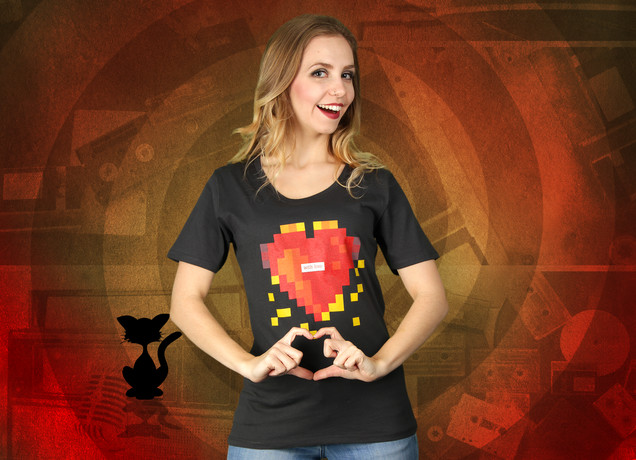Damen T-Shirt Ein Herz Für Den Einen Gamer