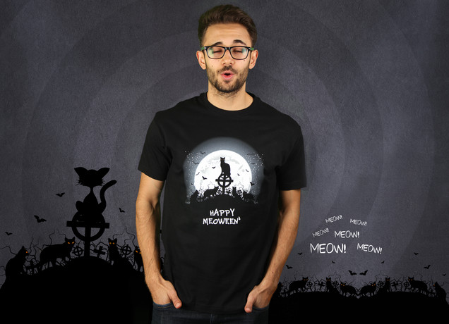 Herren T-Shirt Happy Meoween'
