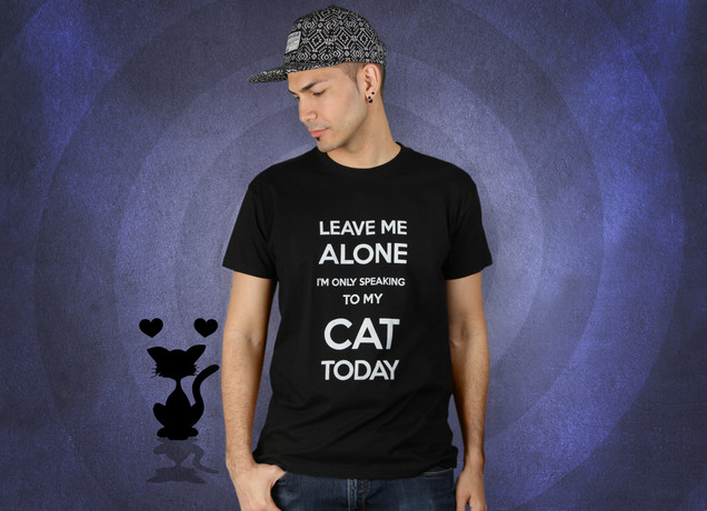 Herren T-Shirt I'm Only Speaking To My Cat Today