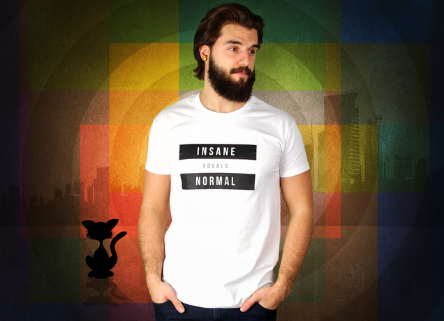 Herren T-Shirt Insane Equals Normal
