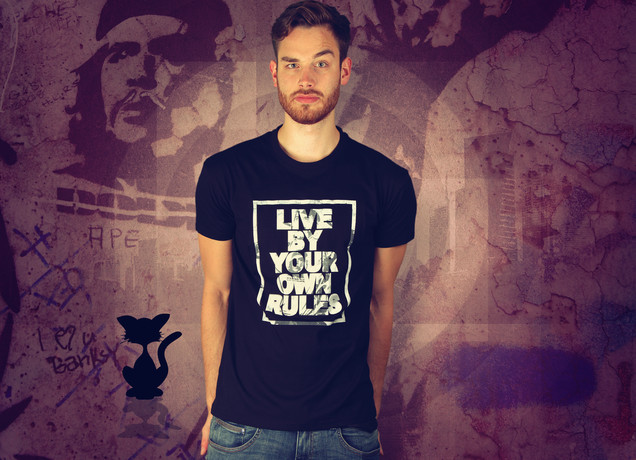 Herren T-Shirt Live By Your Own Rules