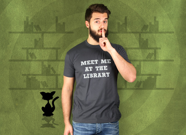 Herren T-Shirt Meet Me At The Library