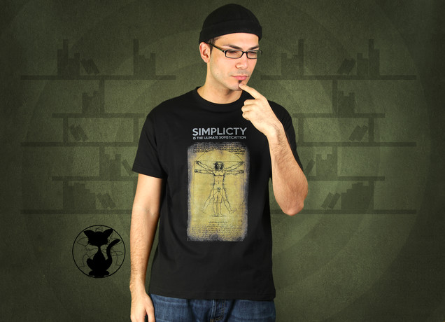 Herren T-Shirt Simplicity Is The Ultimate Sofistication