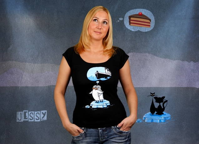 Damen T-Shirt The Penguine Titanic
