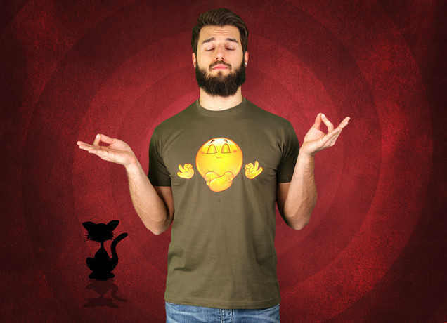 Herren T-Shirt Zen Yoga Emoji